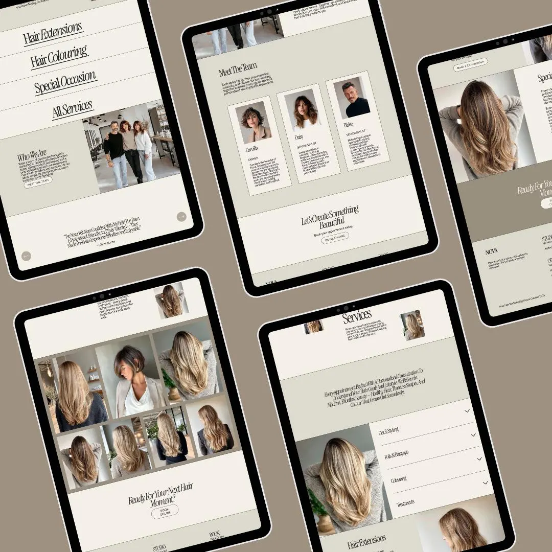 Nova template mobile preview